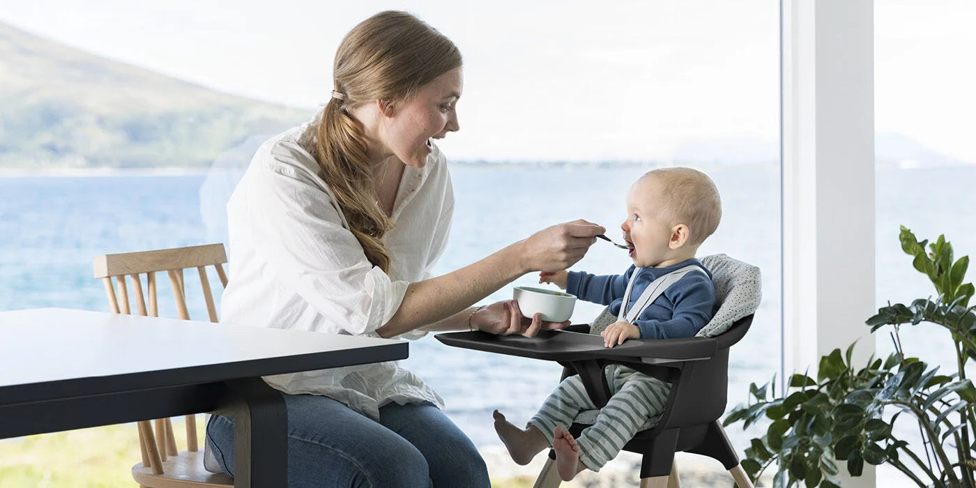 Chaise haute CLIKK Bleu Fjord - STOKKE
