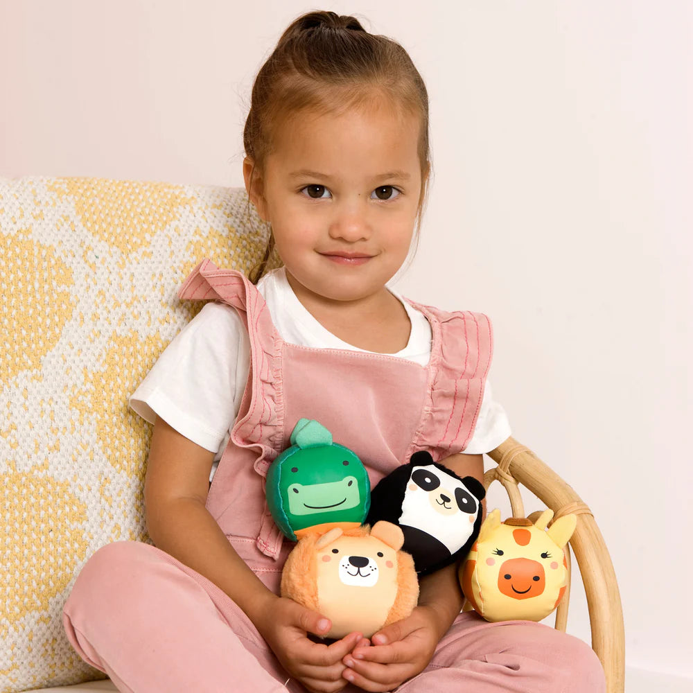 Set de 4 balles doudous Jungle - LITTLE BIG FRIENDS
