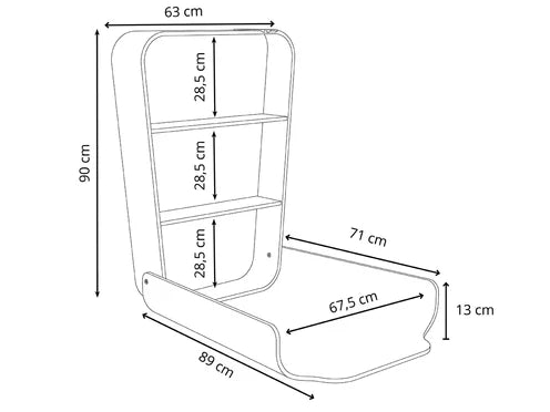 Table à langer murale et pliable NOGA - CHARLIE CRANE