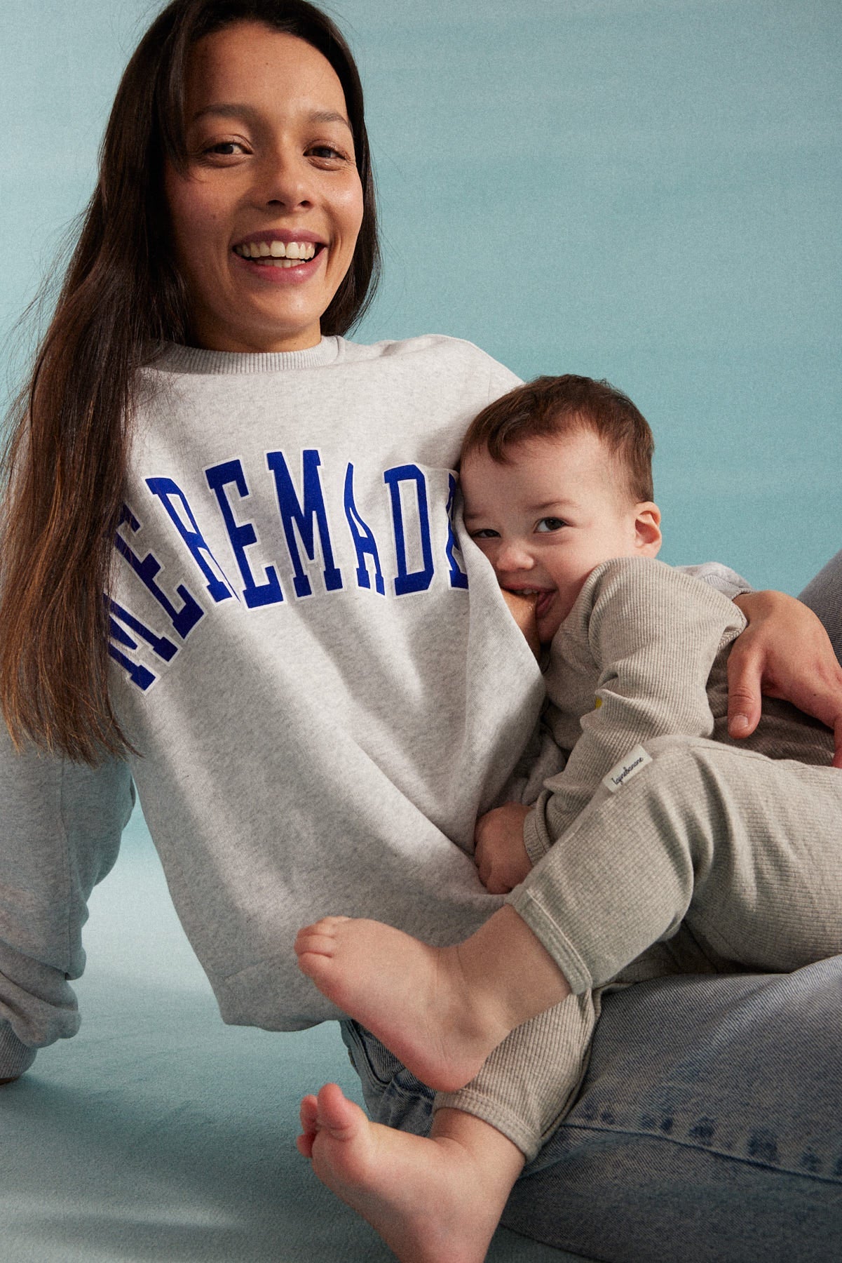 Sweat allaitement "MERE-MADE" gris - TAJINE BANANE