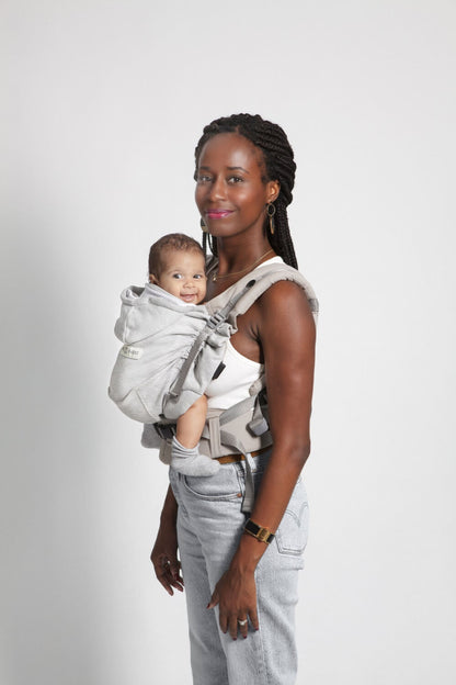 Porte bébé Hoodie Carrier 2 Gris perle - LOVE RADIUS