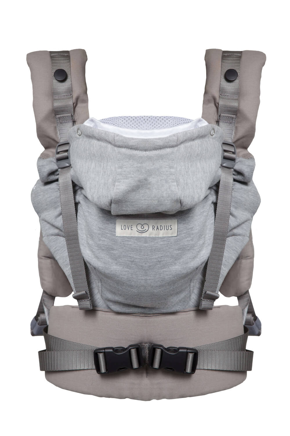 Porte bébé Hoodie Carrier 2 Gris perle - LOVE RADIUS