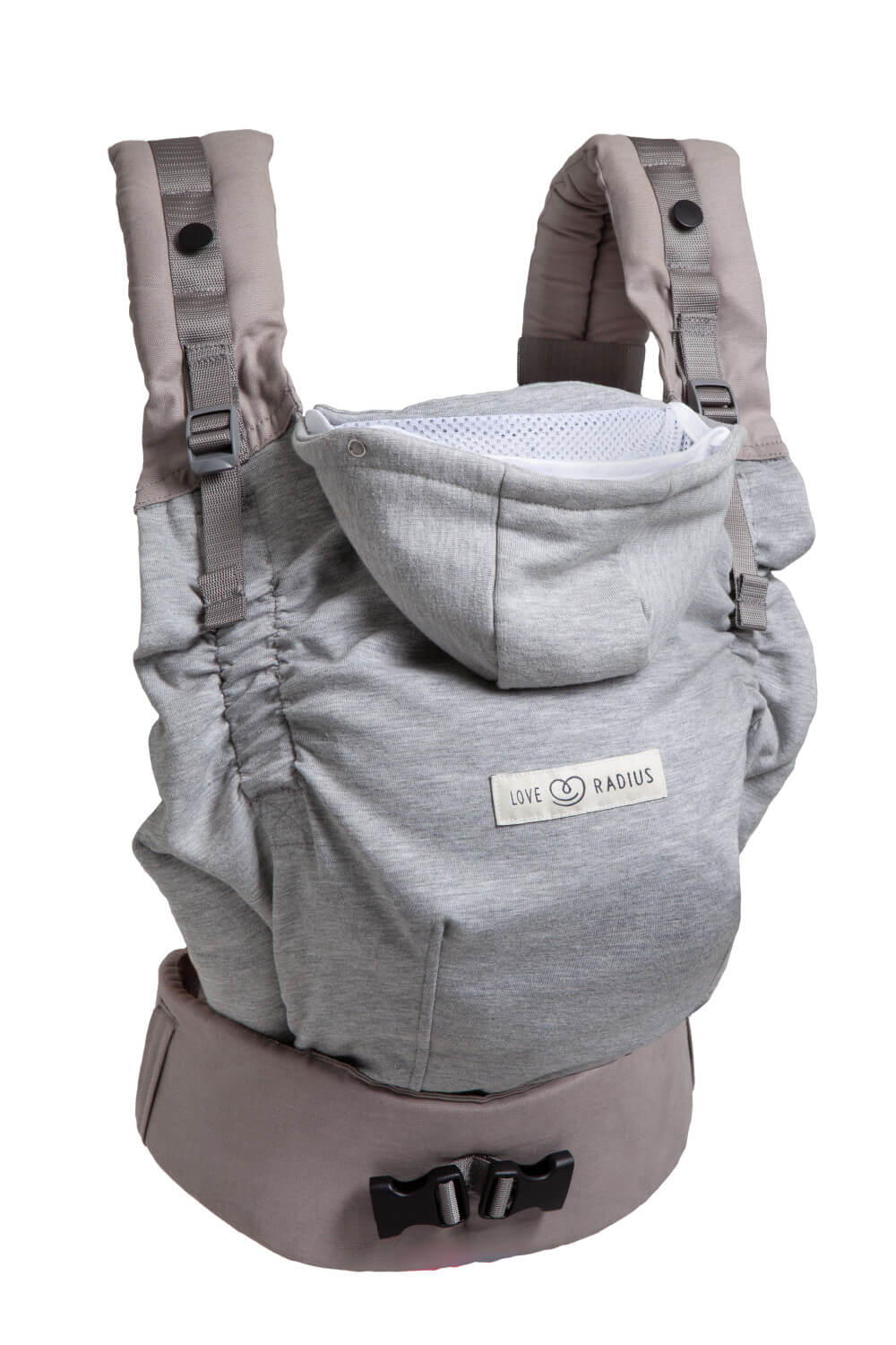 Porte bébé Hoodie Carrier 2 Gris perle - LOVE RADIUS