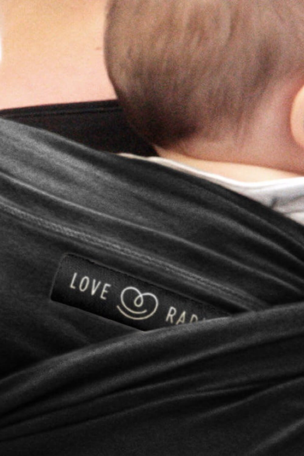 Echarpe de portage avec poche noire - LOVE RADIUS