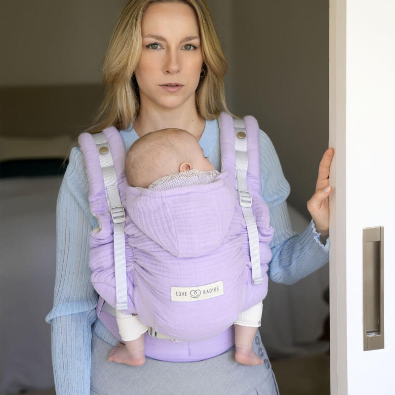 Porte bébé Hoodie Carrier 2 Lilas - LOVE RADIUS