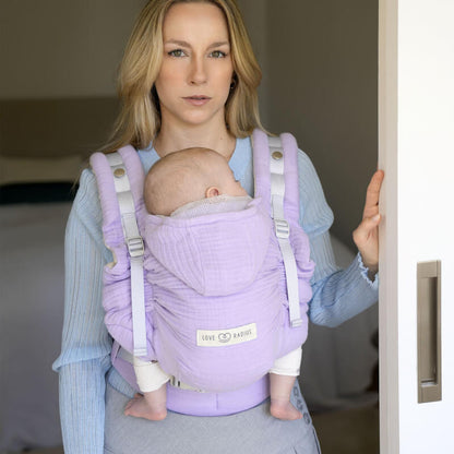Porte bébé Hoodie Carrier 2 Lilas - LOVE RADIUS