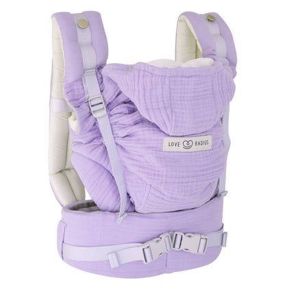 Porte bébé Hoodie Carrier 2 Lilas - LOVE RADIUS