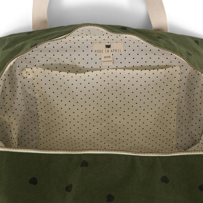Sac à langer Raphael Coeur Kaki - ROSE IN APRIL