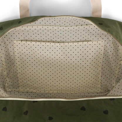 Sac à langer Raphael Coeur Kaki - ROSE IN APRIL